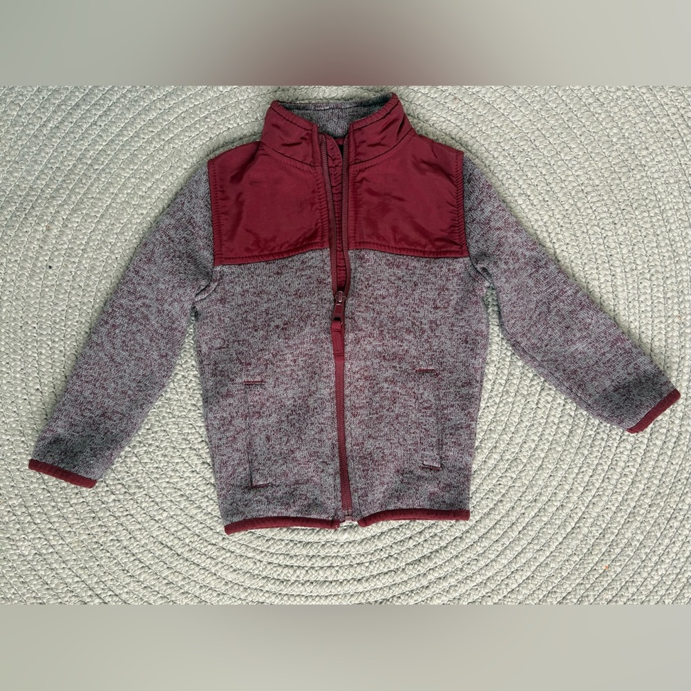 Maroon and Gray Full Zip 3T Jacket, Children’s Place
